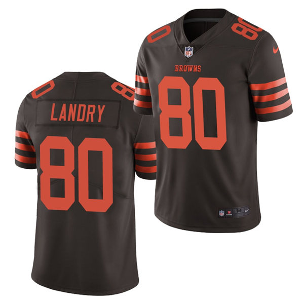 Mens Cleveland Browns #80 Jarvis Landry Nike Brown Color Rush Legend Player Jersey