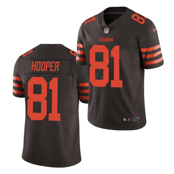 Mens Cleveland Browns #81 Austin Hooper Nike Brown Color Rush Legend Player Jersey