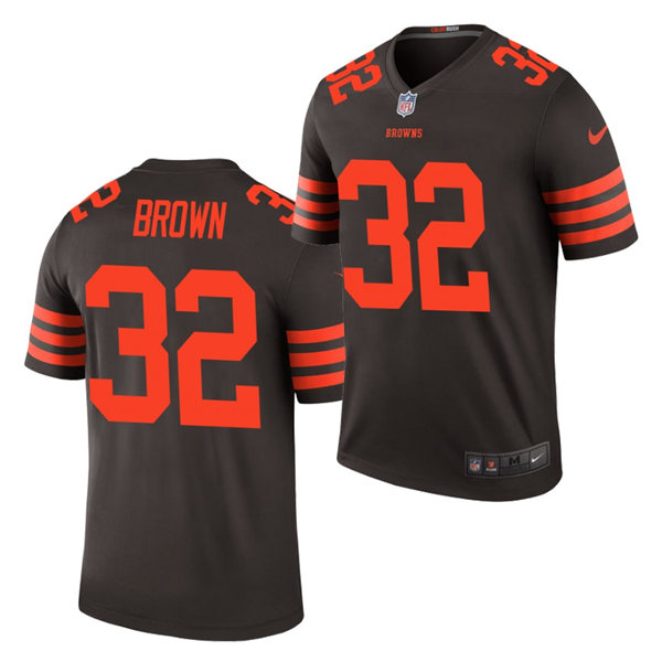 Mens Cleveland Browns Retired Player #32 Jim Brown Nike Brown Color Rush Legend Player Jersey