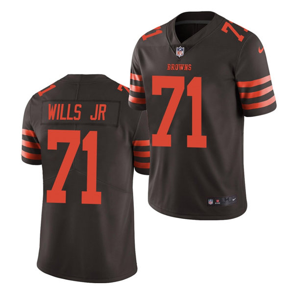 Mens Cleveland Browns #71 Jedrick Wills Jr. Nike Brown Color Rush Legend Player Jersey Mens Cleveland Browns #71 Jedrick Wills Jr. Nike Brown Color Rush Legend Player Jersey