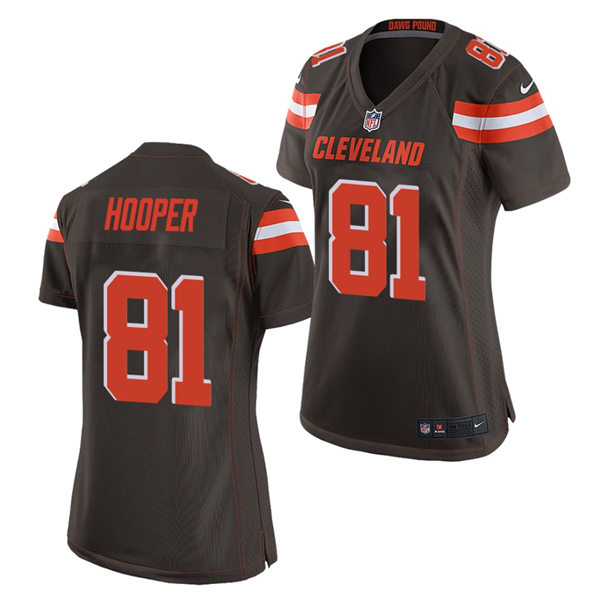 Womens Cleveland Browns #81 Austin Hooper Stitched Nike 2018 Brown Vapor Player Limited Jersey