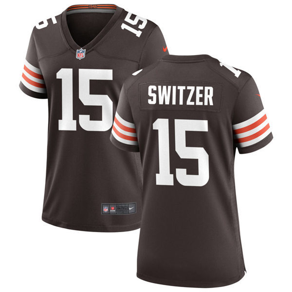 Womens Cleveland Browns #15 Ryan Switzer Stitched Nike Brown Vapor Player Limited Jersey