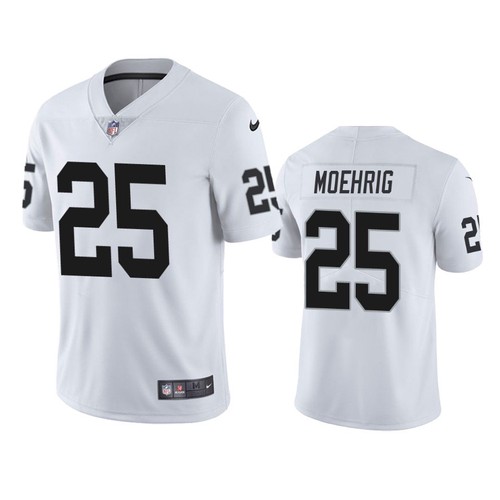 Mens Las Vegas Raiders #25 Trevon Moehrig Nike White Vapor Limited Jersey