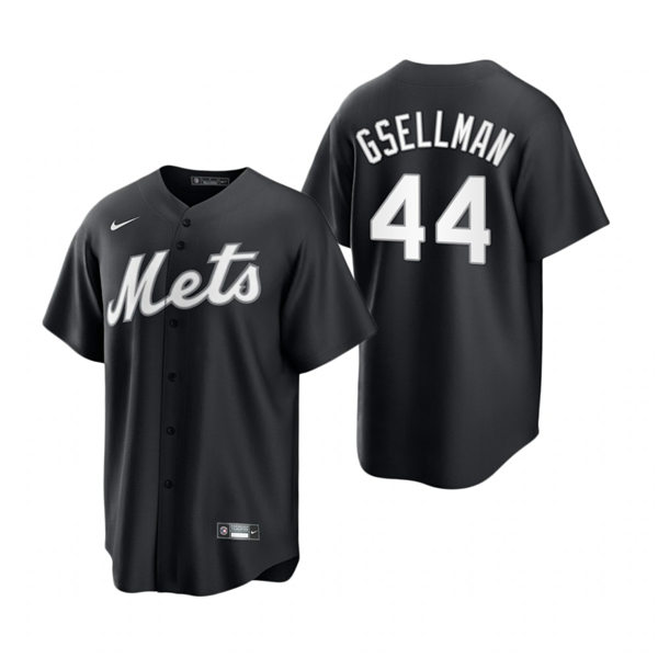 Mens New York Mets #44 Robert Gsellman Nike Stitched 2021 Black Fashion Jersey