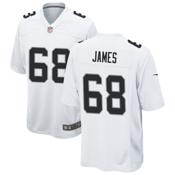 Mens Las Vegas Raiders #68 Andre James Nike White Vapor Limited Jersey