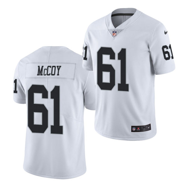 Mens Las Vegas Raiders #61 Gerald McCoy Nike White Vapor Limited Jersey