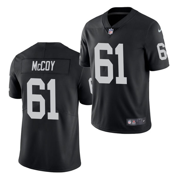 Mens Las Vegas Raiders #61 Gerald McCoy Nike Black Vapor Limited Jersey Mens Las Vegas Raiders #61 Gerald McCoy Nike Black Vapor Limited Jersey