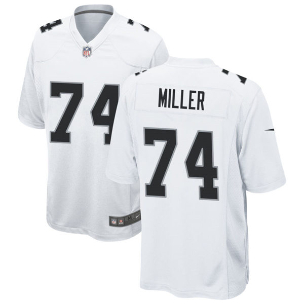 Mens Las Vegas Raiders #74 Kolton Miller Nike White Vapor Limited Jersey