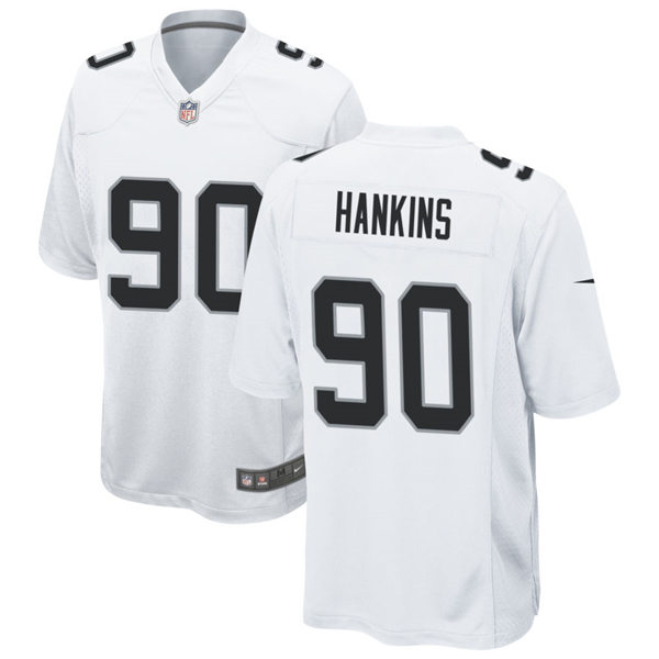 Mens Las Vegas Raiders #90 Johnathan Hankins Nike White Vapor Limited Jersey