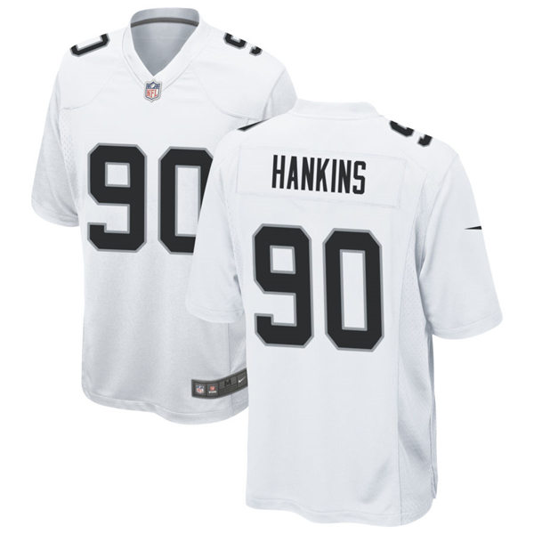 Mens Las Vegas Raiders #90 Johnathan Hankins Nike White Vapor Limited Jersey Mens Las Vegas Raiders #90 Johnathan Hankins Nike White Vapor Limited Jersey