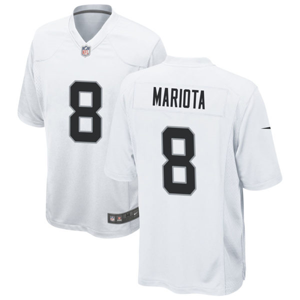 Youth Las Vegas Raiders #8 Marcus Mariota Nike White Vapor Limited Jersey