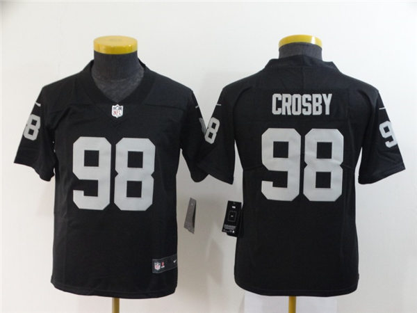 Youth Las Vegas Raiders #98 Maxx Crosby Nike Black Vapor Limited Jersey