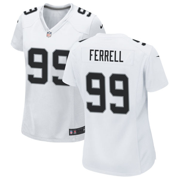 Womens Las Vegas Raiders #99 Clelin Ferrell Nike White Vapor Limited Jersey