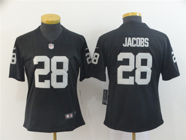 Womens Las Vegas Raiders #28 Josh Jacobs Nike Black Vapor Limited Jersey