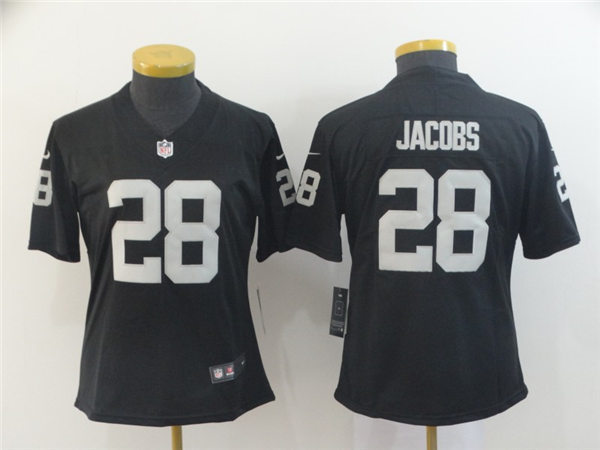 Womens Las Vegas Raiders #28 Josh Jacobs Nike Black Vapor Limited Jersey Womens Las Vegas Raiders #28 Josh Jacobs Nike Black Vapor Limited Jersey