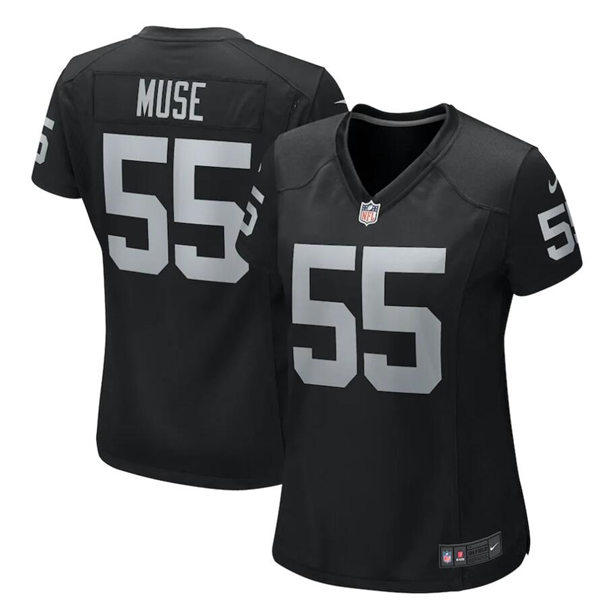 Womens Las Vegas Raiders #55 Tanner Muse Nike Black Vapor Limited Jersey