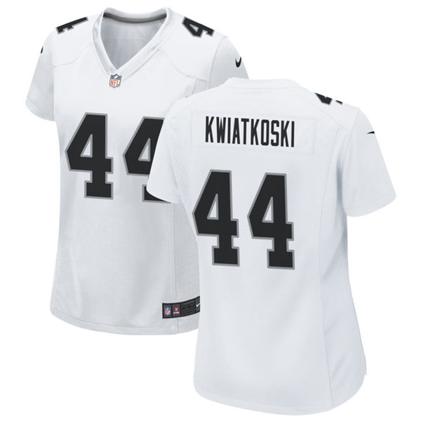 Womens Las Vegas Raiders #44 Nick Kwiatkoski Nike White Vapor Limited Jersey Womens Las Vegas Raiders #44 Nick Kwiatkoski Nike White Vapor Limited Jersey