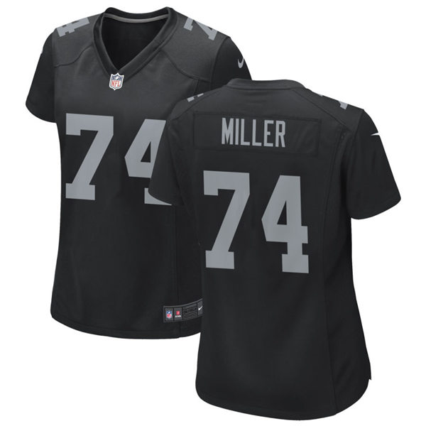 Womens Las Vegas Raiders #74 Kolton Miller Nike Black Vapor Limited Jersey Womens Las Vegas Raiders #74 Kolton Miller Nike Black Vapor Limited Jersey