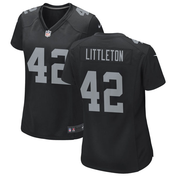 Womens Las Vegas Raiders #42 Cory Littleton Nike Black Vapor Limited Jersey Womens Las Vegas Raiders #42 Cory Littleton Nike Black Vapor Limited Jersey
