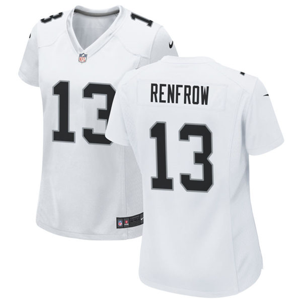 Womens Las Vegas Raiders #13 Hunter Renfrow Nike White Vapor Limited Jersey