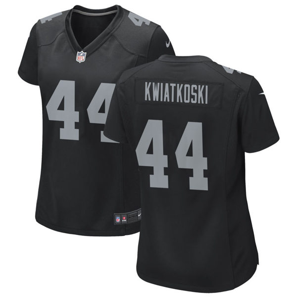 Womens Las Vegas Raiders #44 Nick Kwiatkoski Nike Black Vapor Limited Jersey