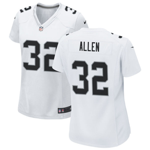 Womens Las Vegas Raiders Retired Player #32 Marcus Allen Nike White Vapor Limited Jersey