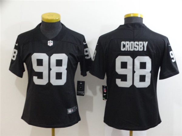 Womens Las Vegas Raiders #98 Maxx Crosby Nike Black Vapor Limited Jersey