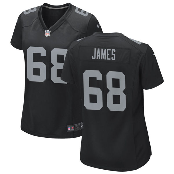 Womens Las Vegas Raiders #68 Andre James Nike Black Vapor Limited Jersey
