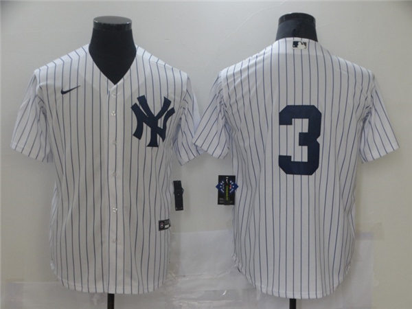 Mens New York Yankees #3 Babe Ruth Nike White Home Cool Base Jersey ---Without Name
