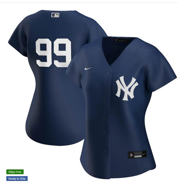 Womens New York Yankees #99 Aaron Judge Nike Navy Alternate Cool Base Jersey