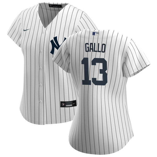 Womens New York Yankees #13 Joey Gallo Nike White Home with Name Cool Base Jersey
