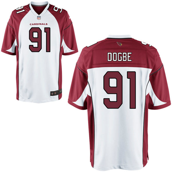 Youth Arizona Cardinals #91 Michael Dogbe Nike White Vapor Limited Jersey