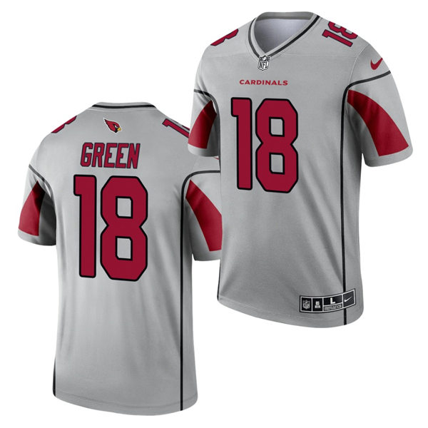 Mens Arizona Cardinals #18 A.J. Green Nike 2021 Silver Inverted Legend Jersey