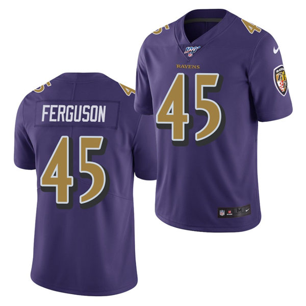 Mens Baltimore Ravens #45 Jaylon Ferguson Nike Purple Color Rush Player Limited Jersey