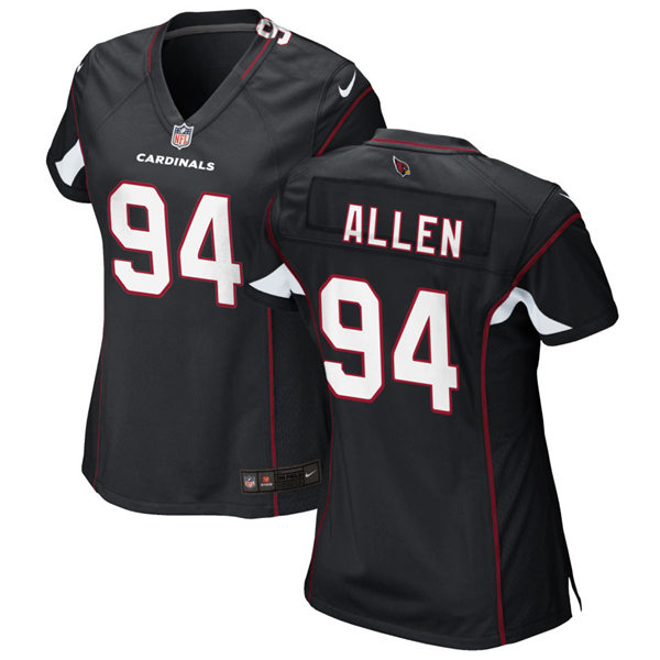 Womens Arizona Cardinals #94 Zach Allen Nike Alternate Black Vapor Limited Jersey