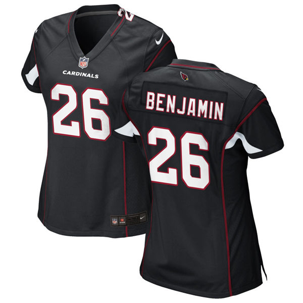 Womens Arizona Cardinals #26 Eno Benjamin Nike Alternate Black Vapor Limited Jersey