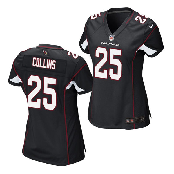 Womens Arizona Cardinals #25 Zaven Collins Nike Alternate Black Vapor Limited Jersey