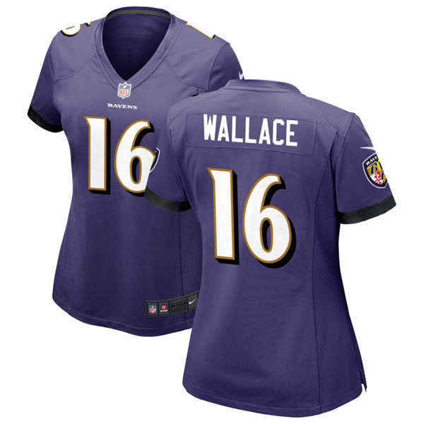 Womens Baltimore Ravens #16 Tylan Wallace Nike Purple Vapor Limited Player Jersey