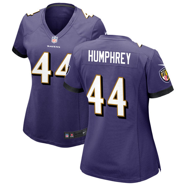 Womens Baltimore Ravens #44 Marlon Humphrey Nike Purple Vapor Limited Player Jersey