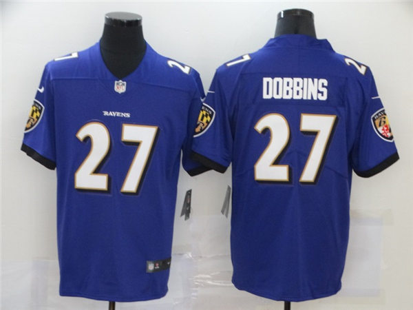 Youth Baltimore Ravens #27 J. K. Dobbins Nike Purple Stitched NFL Limited Jersey Youth Baltimore Ravens #27 J. K. Dobbins Nike Purple Stitched NFL Limited Jersey