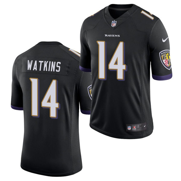 Youth Baltimore Ravens #14 Sammy Watkins Nike Black Stitched NFL Limited Jersey