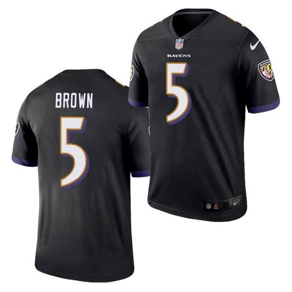 Youth Baltimore Ravens #5 Marquise Brown Nike Black Stitched NFL Limited Jersey