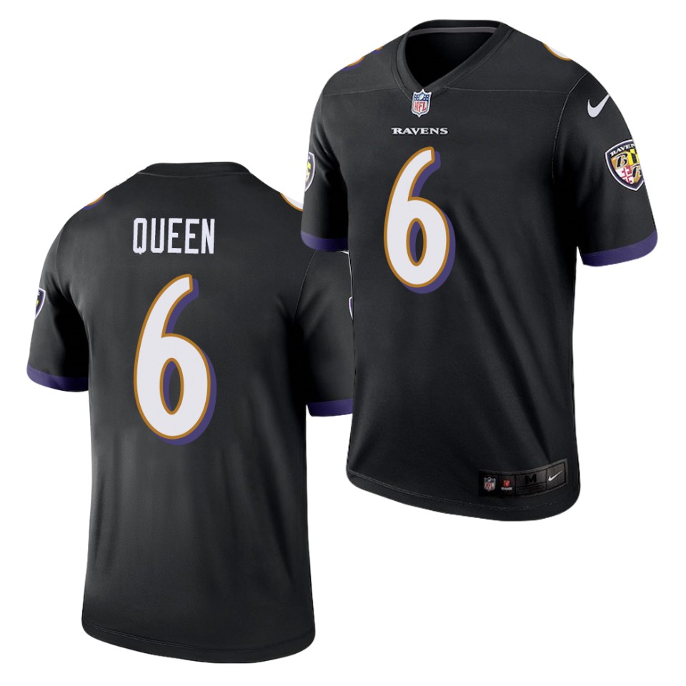 Youth Baltimore Ravens #6 Patrick Queen Nike Black Stitched NFL Limited Jersey