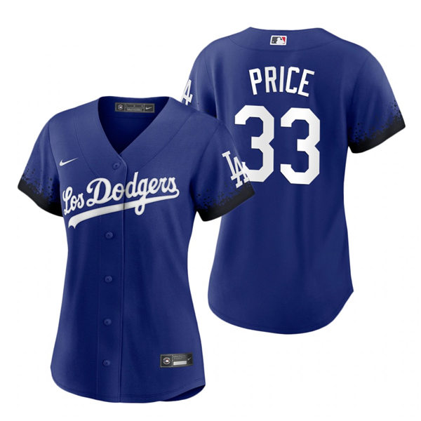 Womens Los Angeles Dodgers #33 David Price Nike Royal 2021 Los Angeles City Connect Jersey