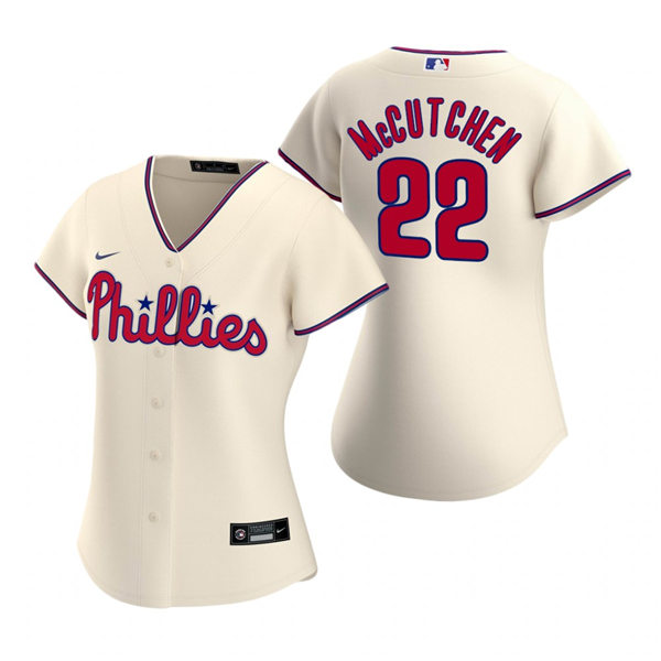 Womens Philadelphia Phillies #22 Andrew McCutchen Nike Cream Alternate Jersey