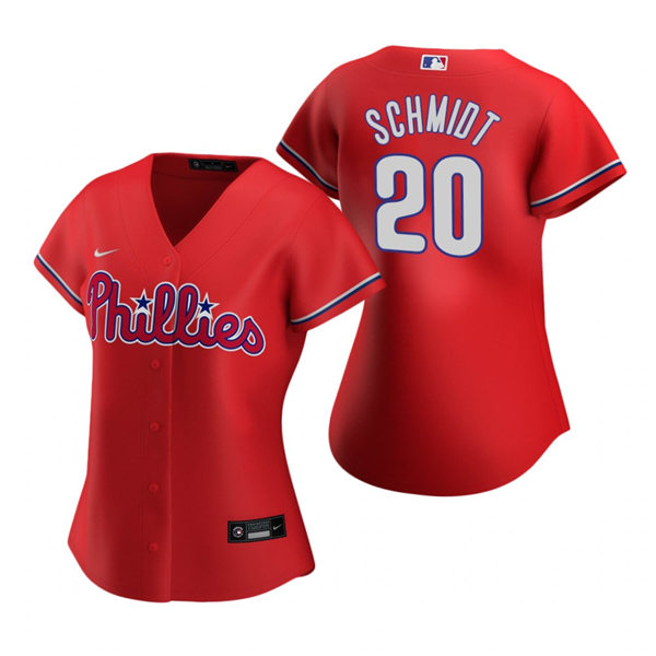 Womens Philadelphia Phillies #20 Mike Schmidt Nike Red Alternate Jersey Womens Philadelphia Phillies #20 Mike Schmidt Nike Red Alternate Jersey