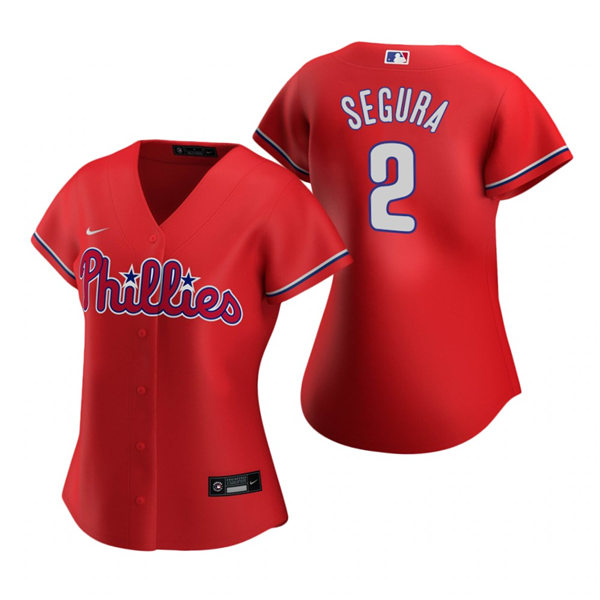 Womens Philadelphia Phillies #2 Jean Segura Nike Red Alternate Jersey