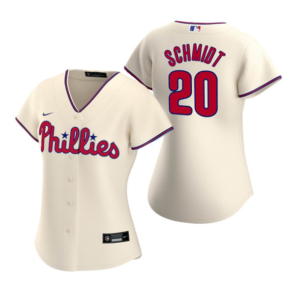 Womens Philadelphia Phillies #20 Mike Schmidt Nike Cream Alternate Jersey