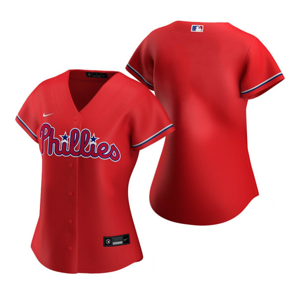 Women's Philadelphia Phillies Blank Nike Red Alternate Team Jersey Women's Philadelphia Phillies Blank Nike Red Alternate Team Jersey