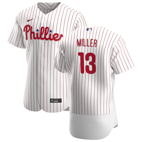 Mens Philadelphia Phillies #13 Brad Miller Nike White Pinstripe Home Flexbase Jersey Mens Philadelphia Phillies #13 Brad Miller Nike White Pinstripe Home Flexbase Jersey